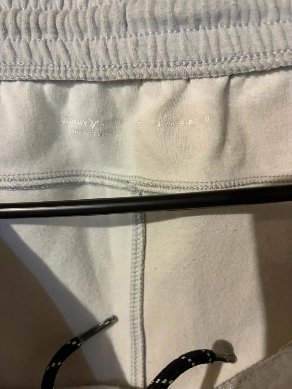 Old Navy Light Gray Athletic Shorts with Black Zipper Pockets